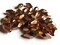 30 10.5mm Vintage Red Copper Faceted Oval Beads Vintage Copper Plated Plastic Beads